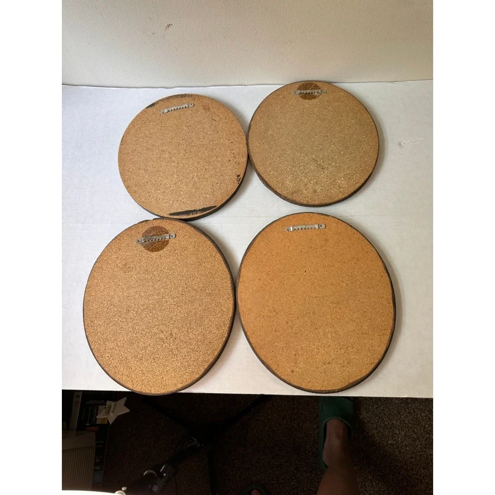 Vintage Set of 4 Bird Wall Plaques Oval Wood Decoupage Cardinal Robin Bluebird